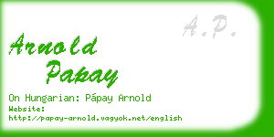 arnold papay business card